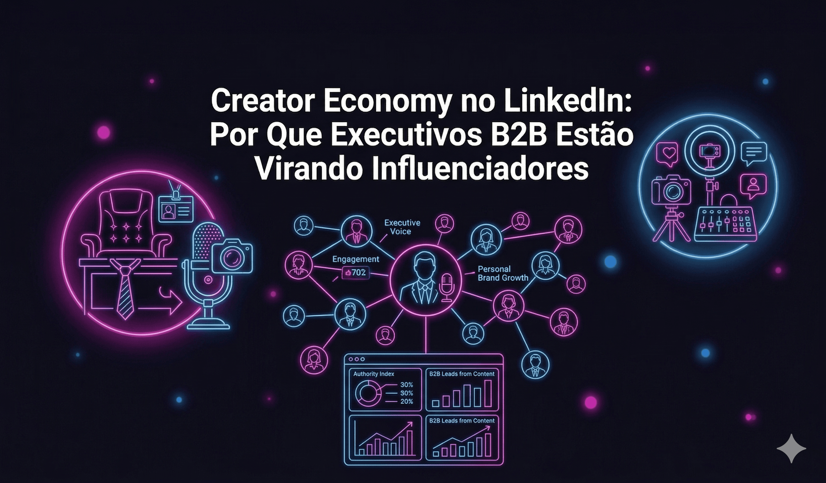 Creator Economy no LinkedIn: Por Que Executivos B2B Estão Virando Influenciadores (e o Que Isso Significa para sua Marca)